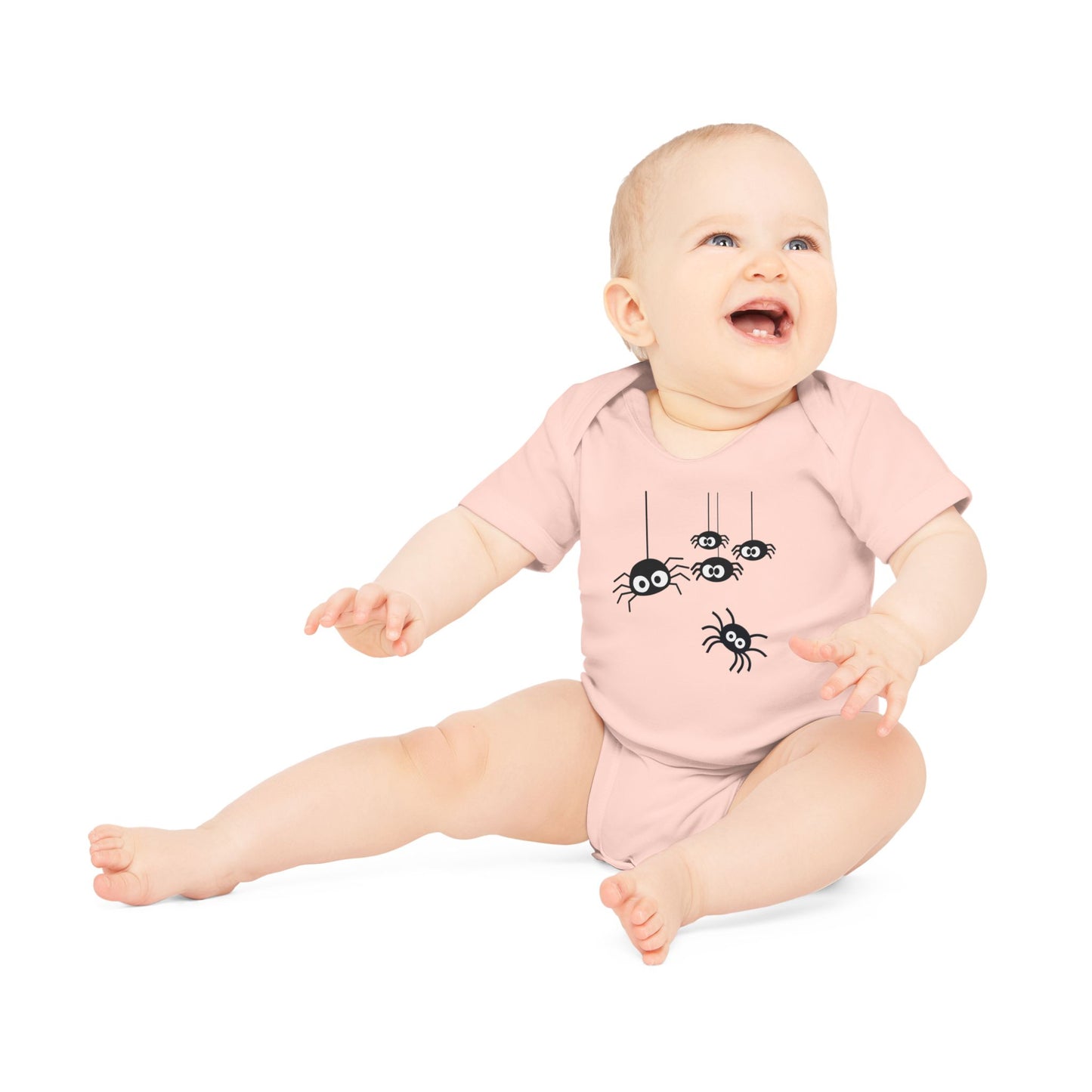 Baby Organic Short Sleeve Bodysuit SPIDERS