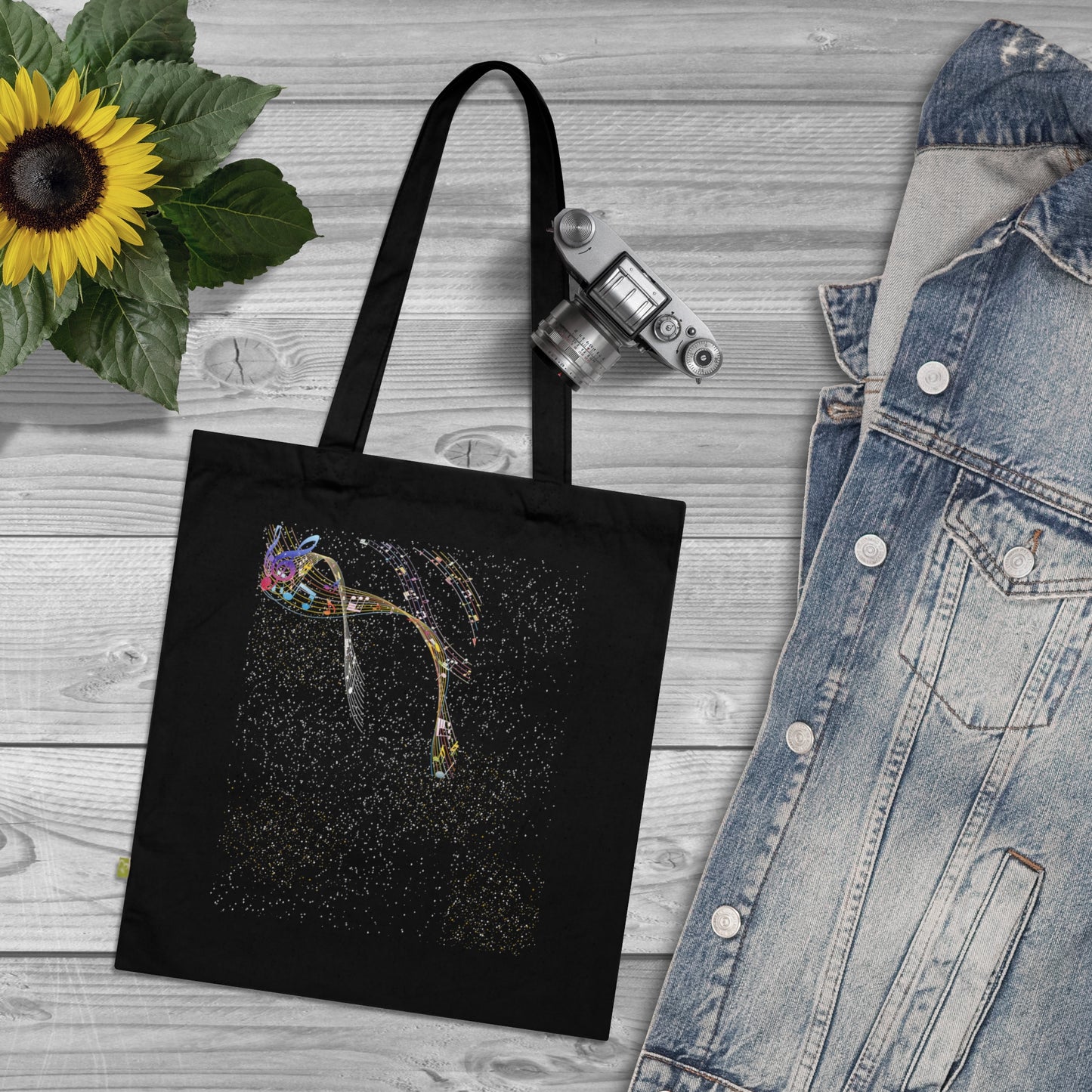 Organic Cotton Tote Bag SKY FULL OF MUSIC