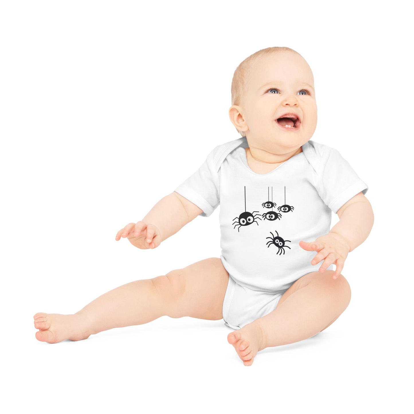 Baby Organic Short Sleeve Bodysuit SPIDERS