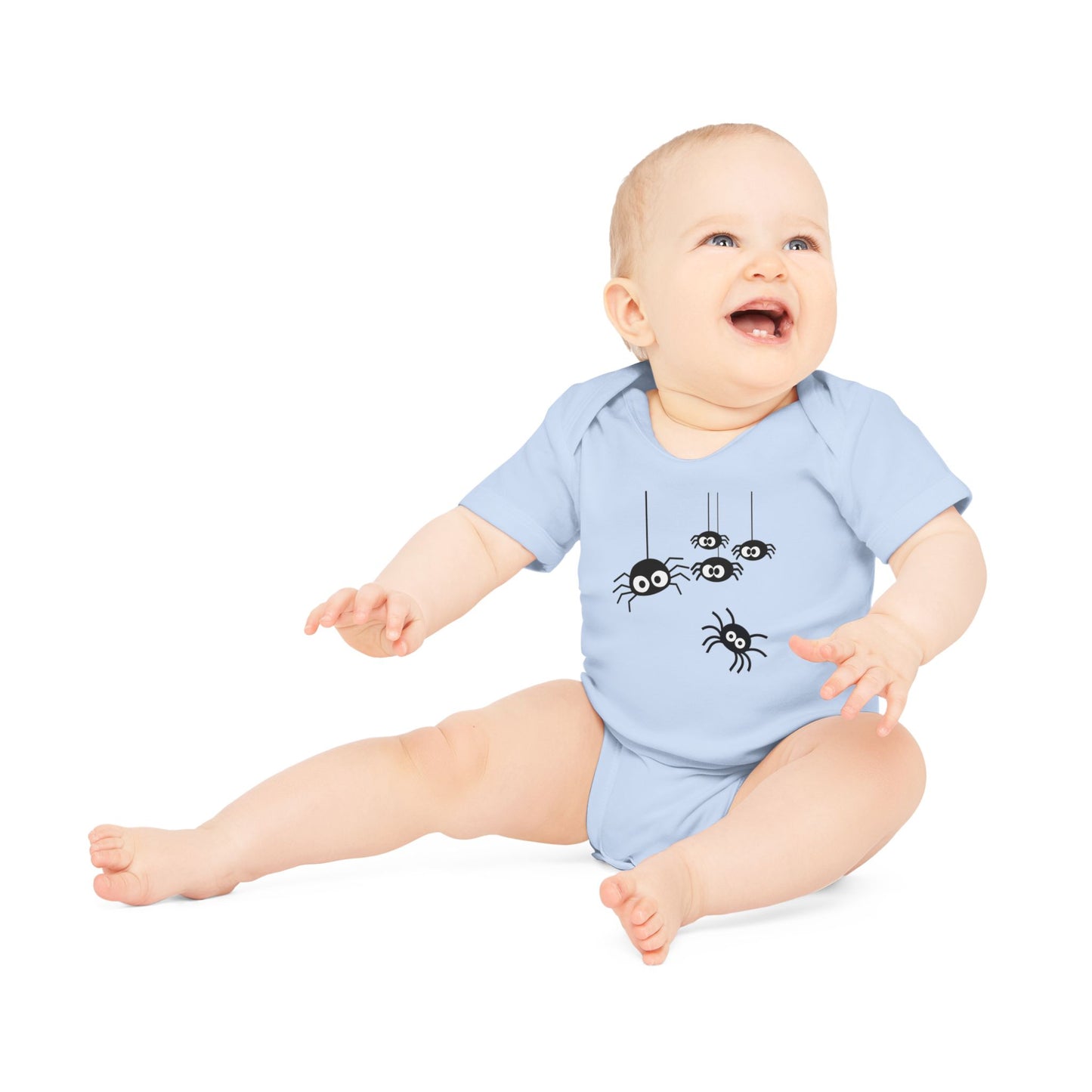 Baby Organic Short Sleeve Bodysuit SPIDERS