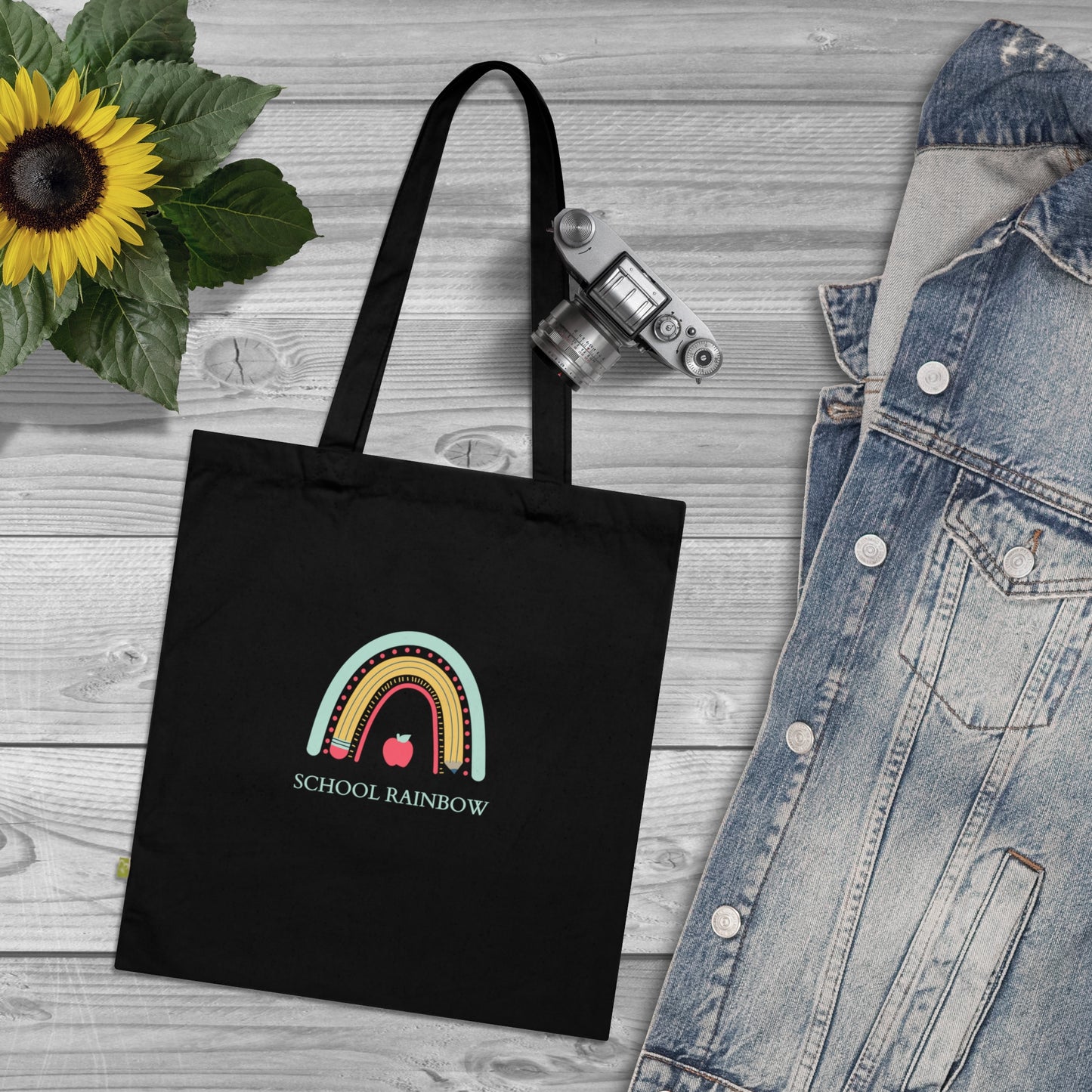 Organic Cotton Tote Bag S. Rainbow