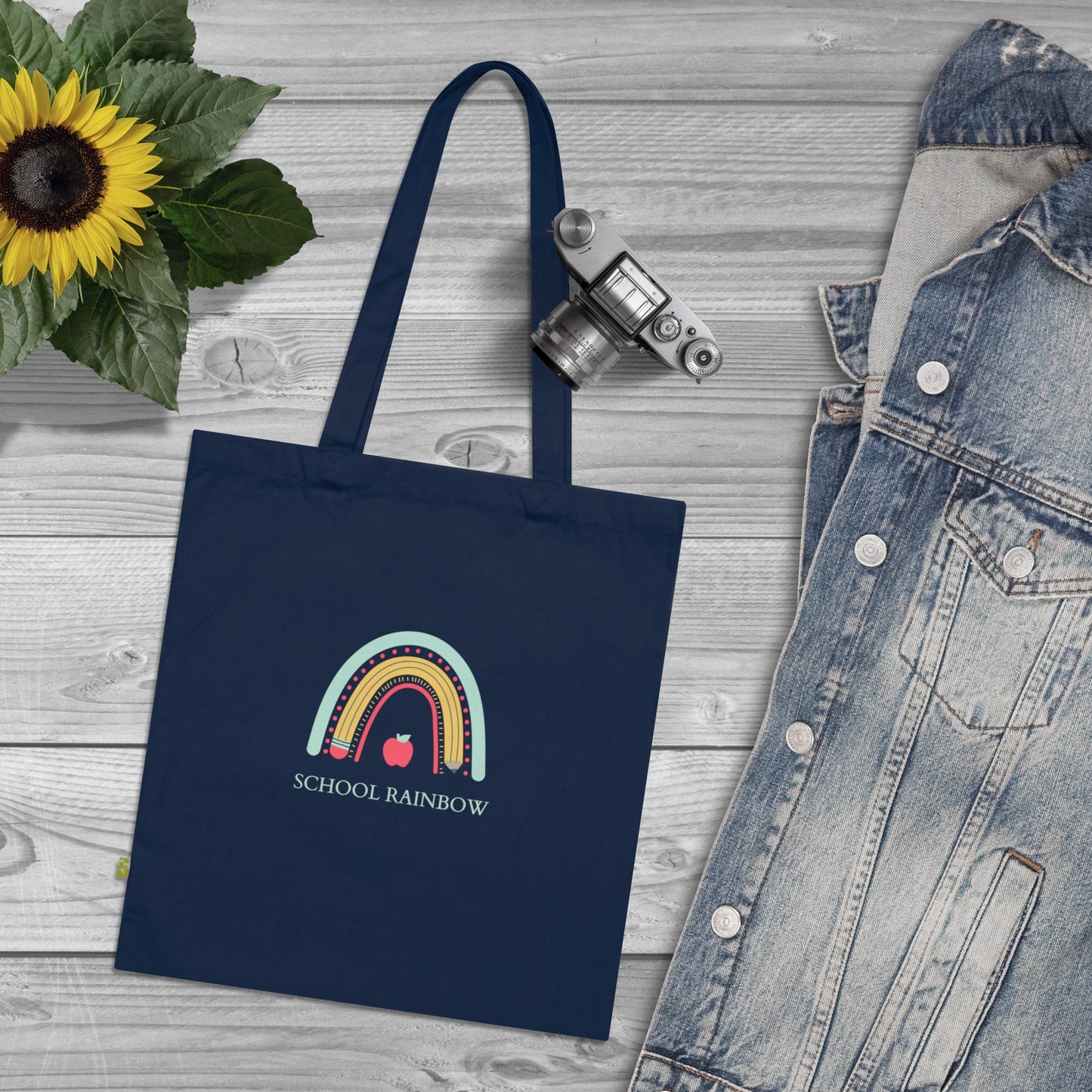 Organic Cotton Tote Bag S. Rainbow