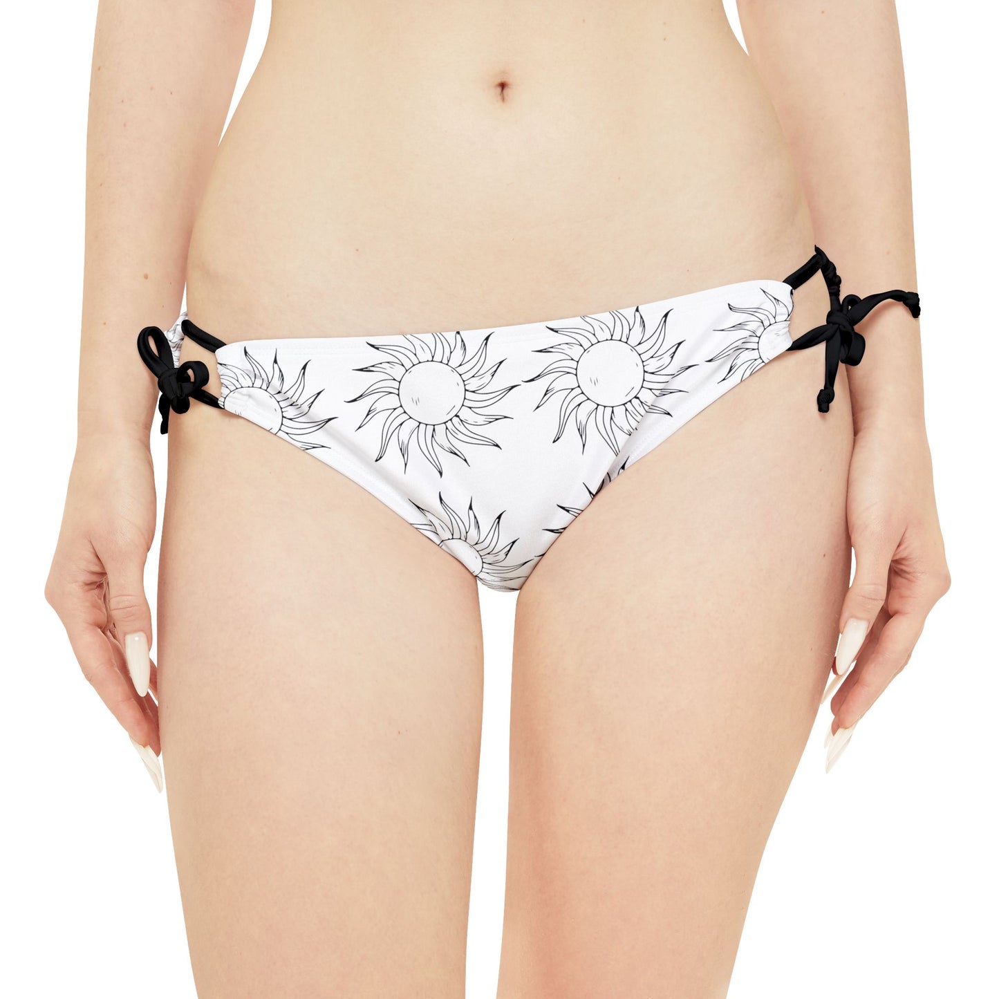 Loop Tie Side Bikini Bottom SUN B&W