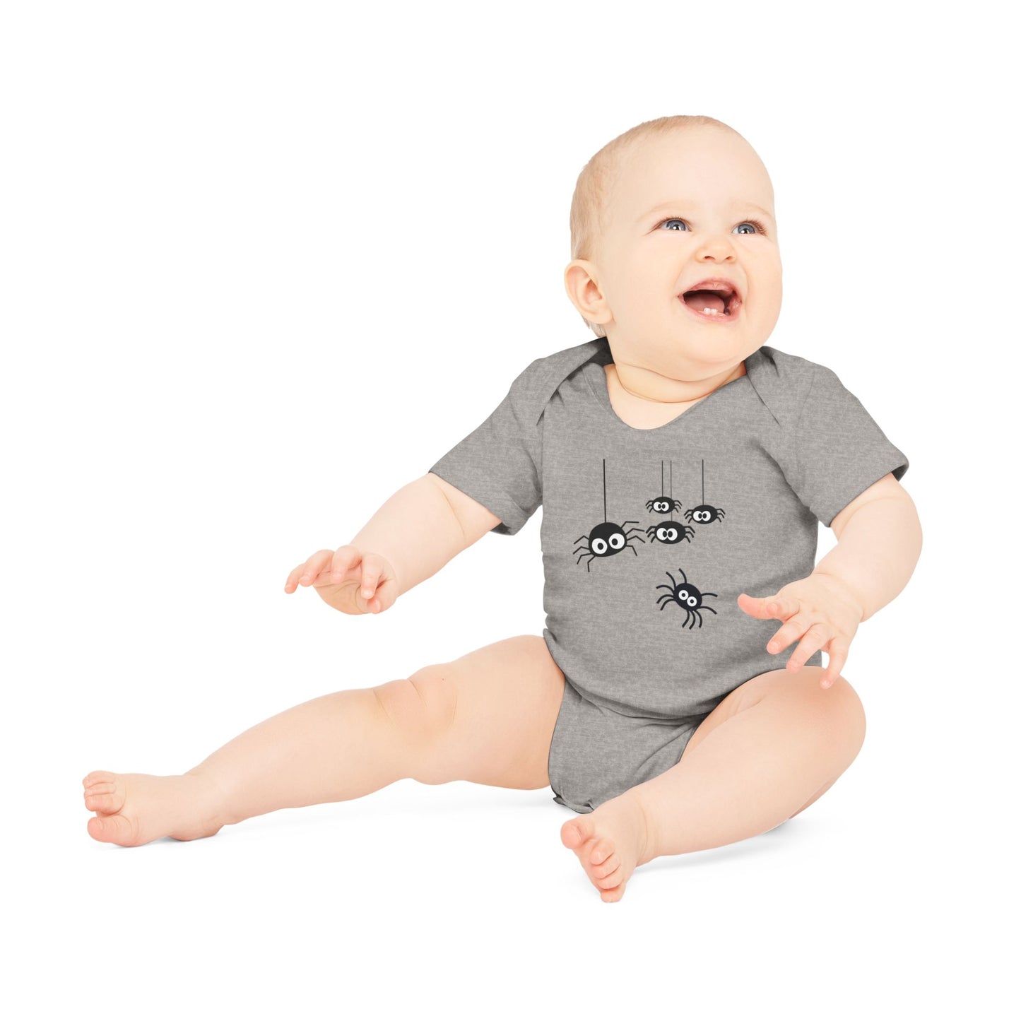 Baby Organic Short Sleeve Bodysuit SPIDERS